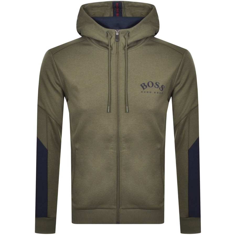 Alternative Image for ProductBOSS Saggy Full Zip Hoodie Khaki1